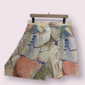 Vintage Geo Abstract High Waisted Chic Glam Artsy Hipster Hippie Party Shorts